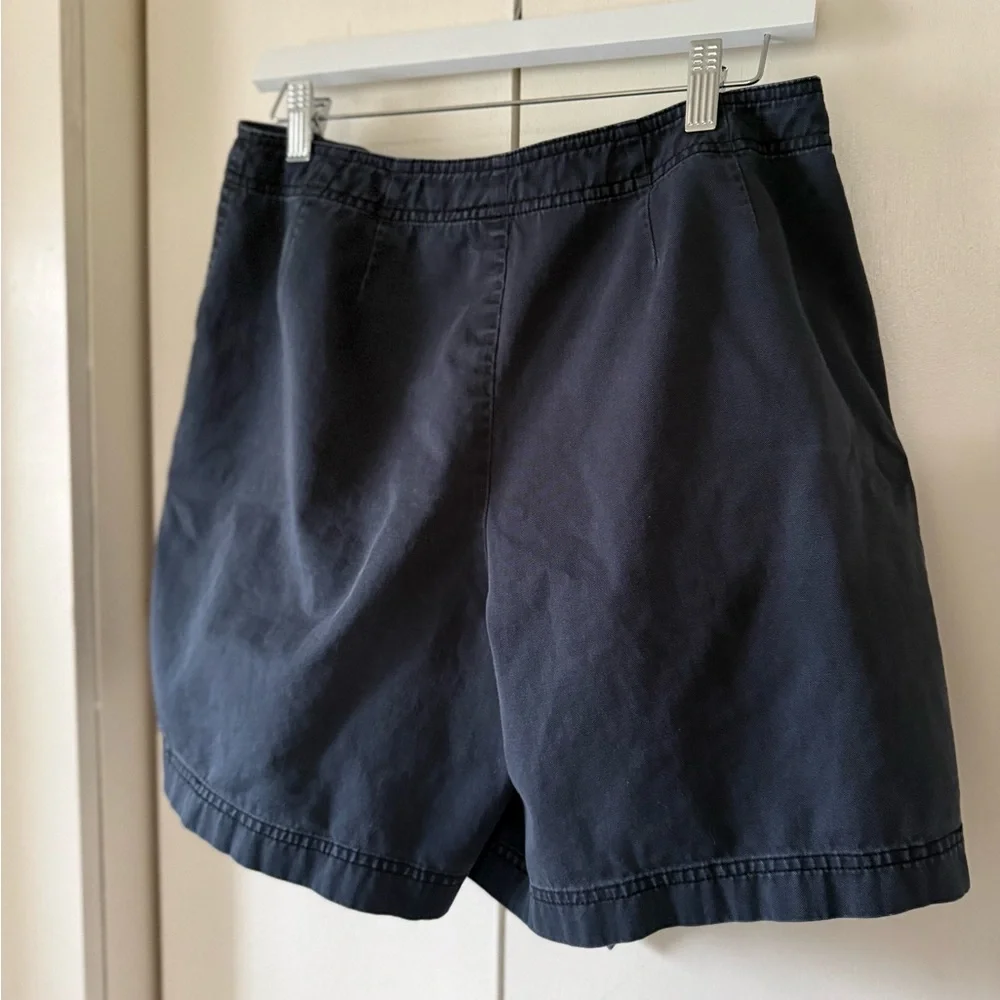 Vintage Rafaella Navy Wrap Skirt Skort with Button Detail Size 10 100% Cotton - Picture 6 of 6